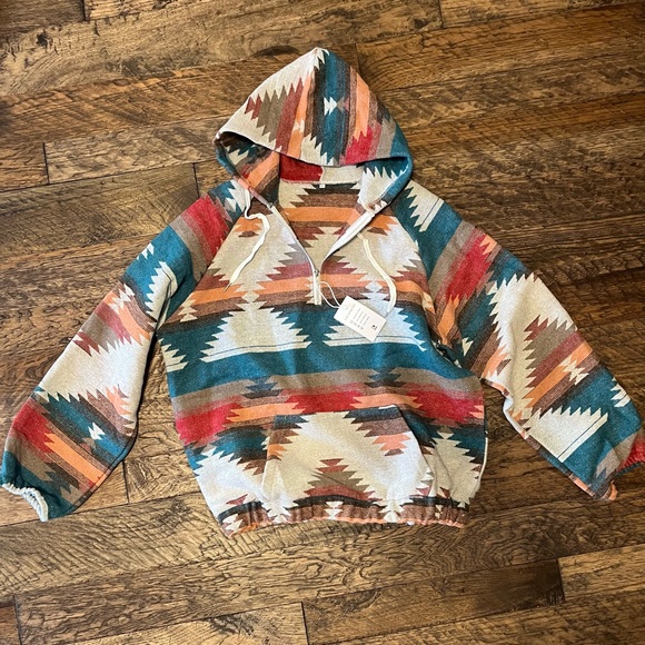 COWOKA Women's Aztec Print Pullover Hoodie Sweatshirt LG - Picture 3 of 7